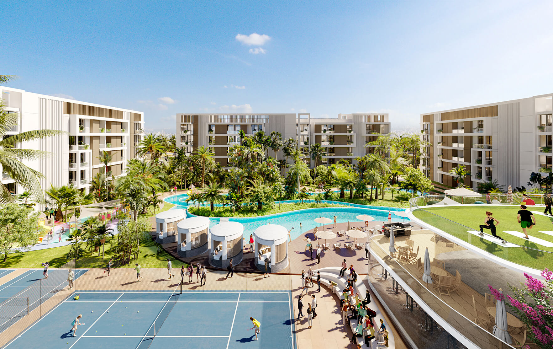 Beautifully landscaped areas at Torino by Oro24 for outdoor enjoyment.