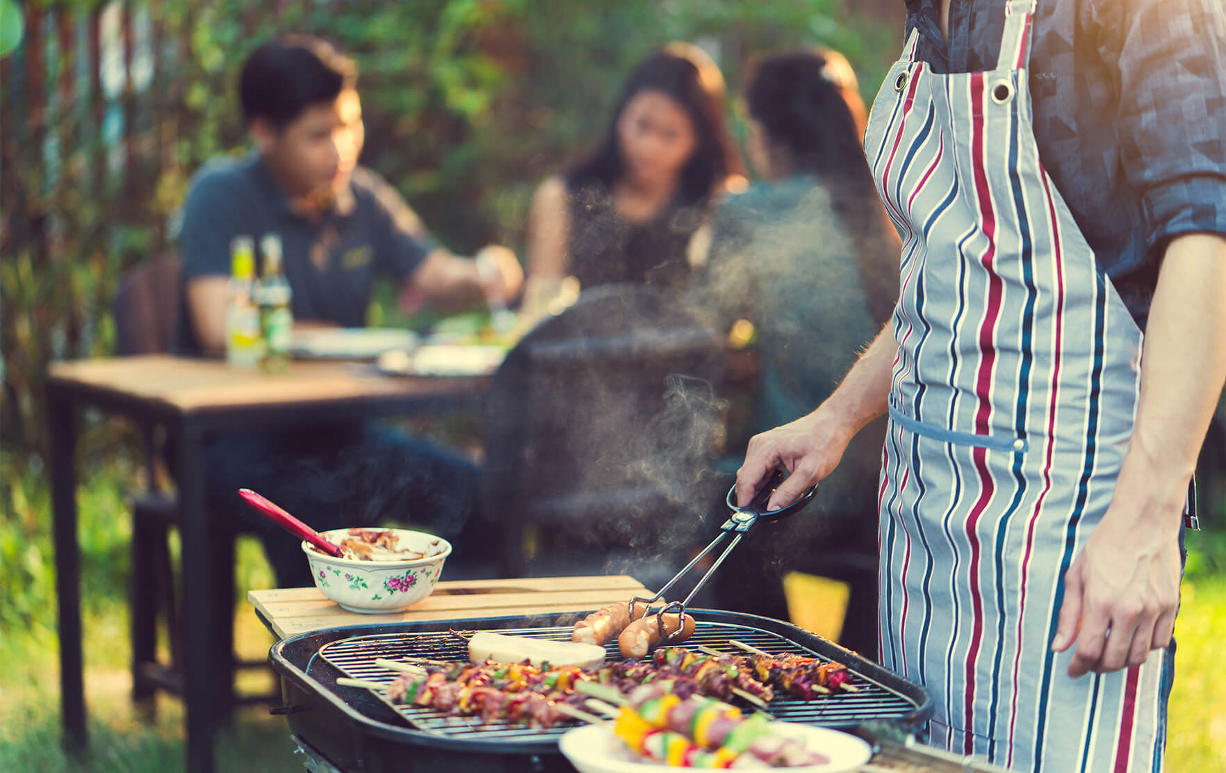 Barbecue stations at Torino by Oro24 for outdoor dining and gatherings.